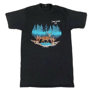 Vtg Luray Caverns Deer T-Shirt USA Made Single Stitched Breakaway Inc Wildlife